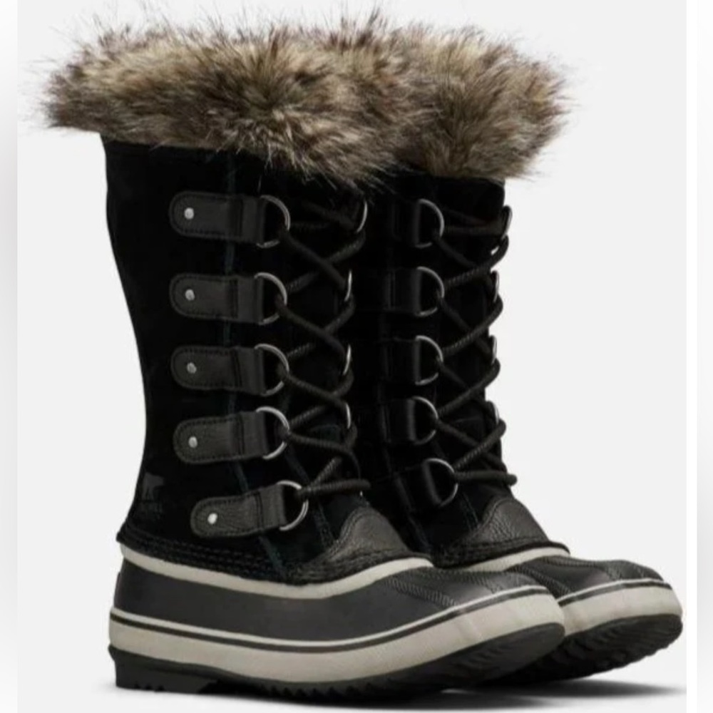 Sorel Joan Of Arctic In Black/Quarry SIZE 8 Womens NWOT